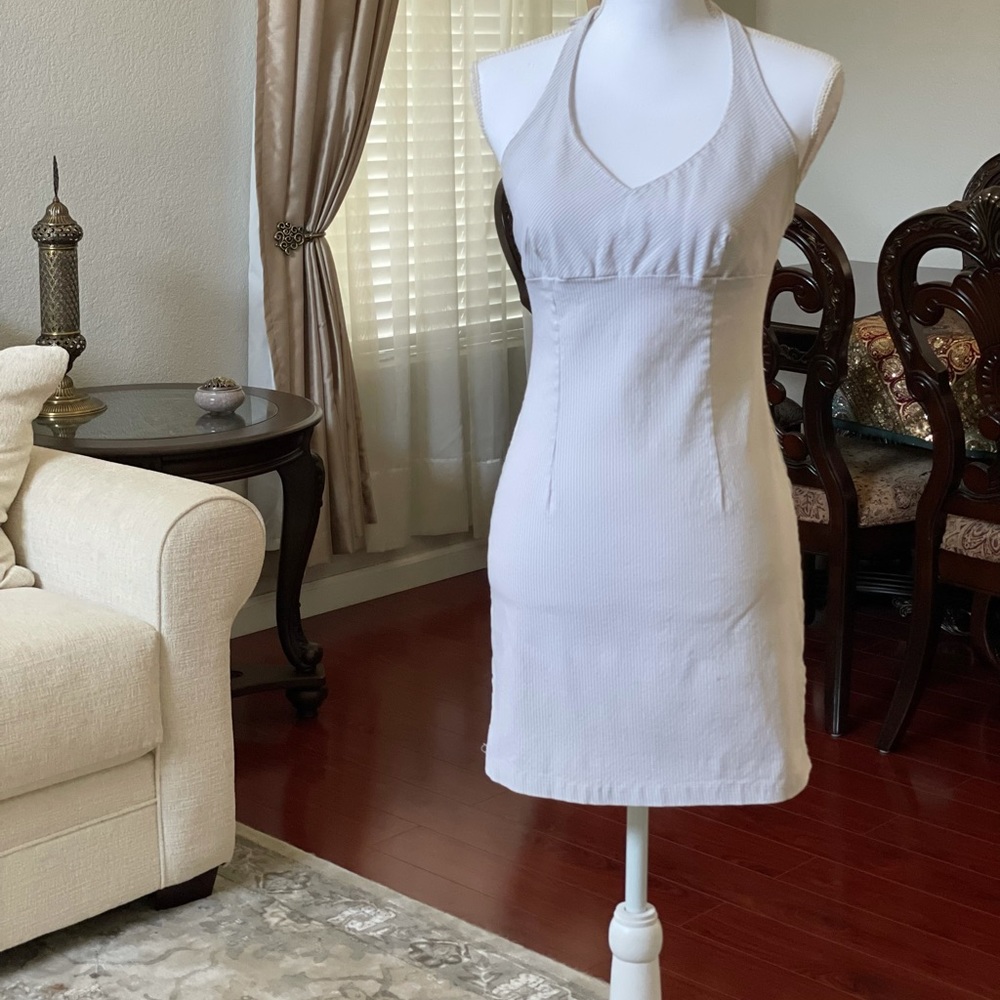 White Striped Dress